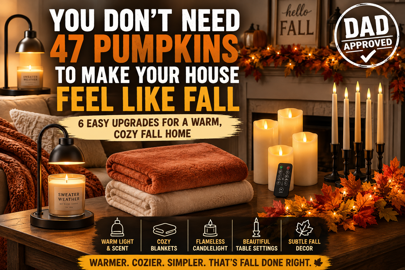 🍂 You Don’t Need 47 Pumpkins to Make Your House Feel Like Fall