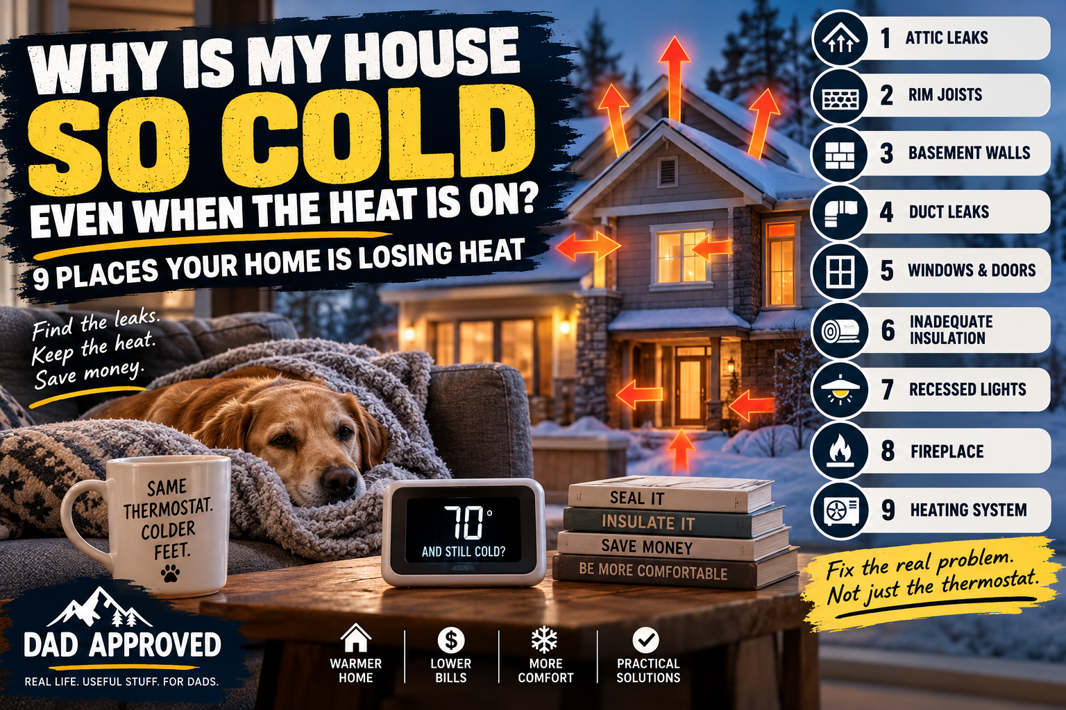 Why Is My House So Cold Even When the Heat Is On? 9 Places Your Home Is Losing Heat